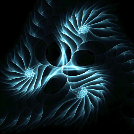 Three lobed spiral flame based fractalの写真素材