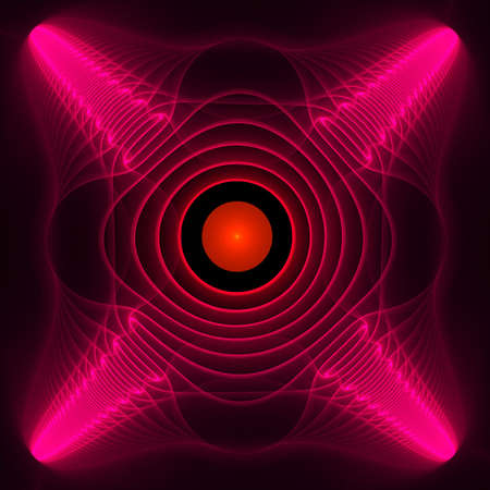 Orange and pink intricate fractal elementの写真素材