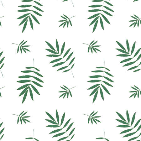 A seamless pattern of green leavesのイラスト素材
