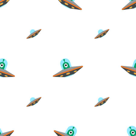 A seamless pattern with ufo.のイラスト素材