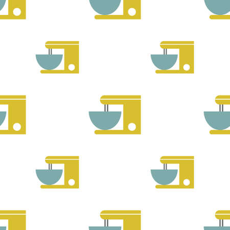 Seamless pattern with yellow mixers.のイラスト素材