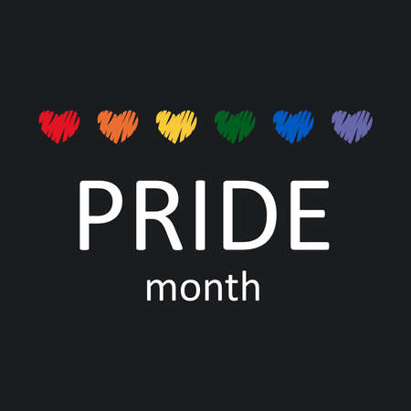 Pride month celebration banner. LGBTQIA rightsのイラスト素材