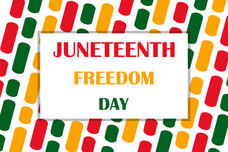 Juneteenth freedom day celebration abstract banner