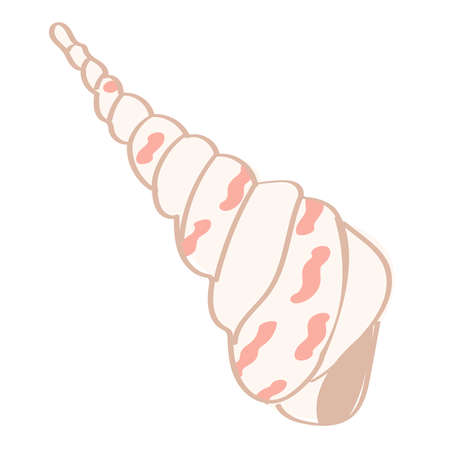 Cute doodle style horse conch. Single element.のイラスト素材