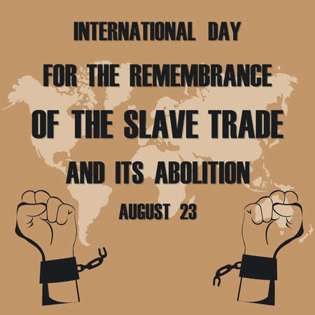 International Day for the Remembrance of the Slave Trade and its Abolition.のイラスト素材