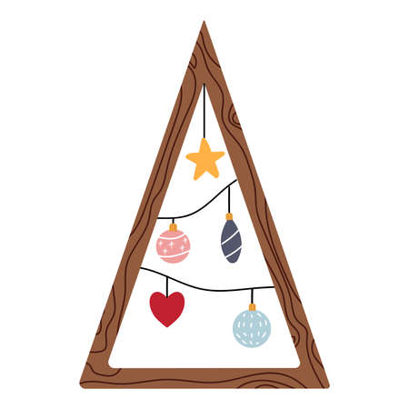 Cute alternative eco christmas treeのイラスト素材