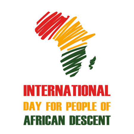 International day for people of African descent conceptのイラスト素材