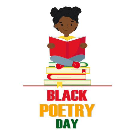 Black Poetry Day celebration banner.のイラスト素材