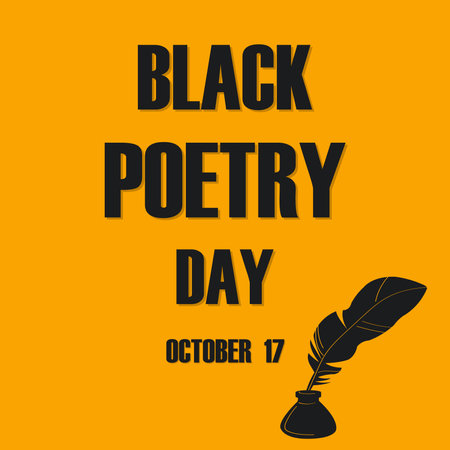 Black Poetry Day conceptual banner.のイラスト素材