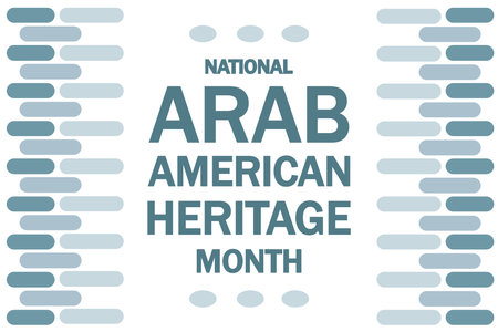 Arab American Heritage Month celebration banner.のイラスト素材