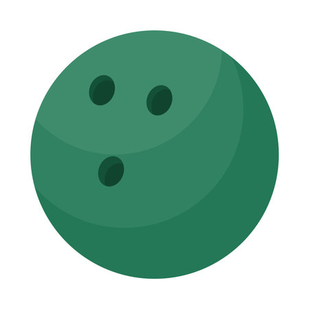 Cute green cartoon style bowling ball.のイラスト素材