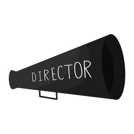 Cute cartoon style film director megaphone.のイラスト素材