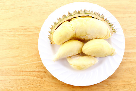 Known as King of Thai fruits, durian is distinctive with aroma and a good taste. の写真素材