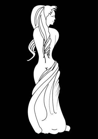  with denuded by backのイラスト素材