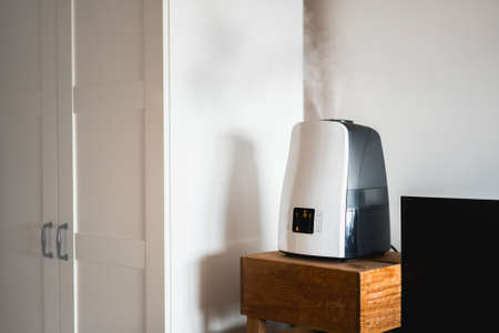 Electronic humidifier in the interior of the house. Ultrasonic technology and health.の写真素材