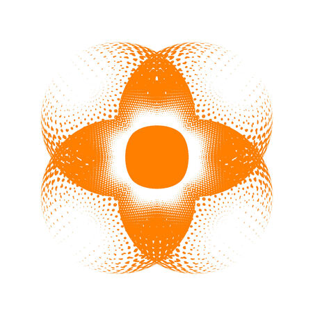 abstract  flower, vector halftone effectのイラスト素材
