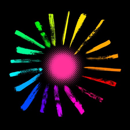 19 hand drawn paintbrush, vector  without gradientのイラスト素材