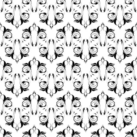 Seamless pattern, vector, floral ornamentのイラスト素材