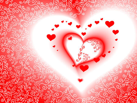valentine's day card,  romantic heart with copy spaceのイラスト素材