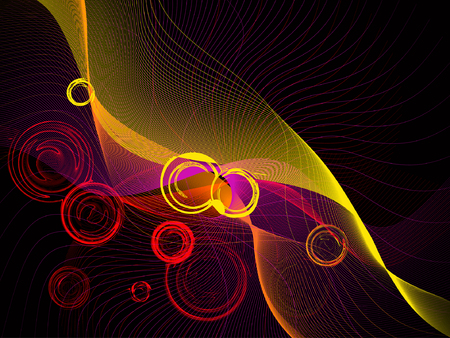 abstract background, vector, stylized waves, place for textのイラスト素材