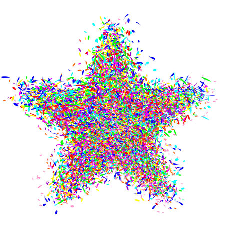 colorful star のイラスト素材