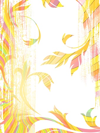 floral grunge background, eps10, vector, place for textのイラスト素材