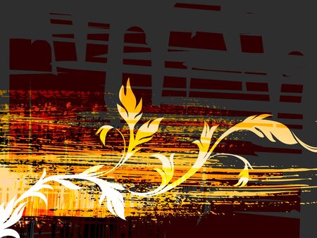 illustration of vintage style floral background, eps10のイラスト素材