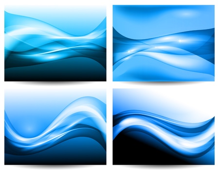 vector 3d waves, EPS10 with transparency and meshのイラスト素材