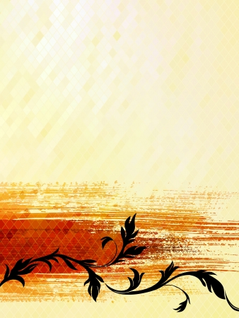 illustration of floral grunge backgroundのイラスト素材