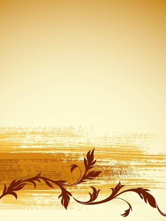 illustration of floral grunge background, place for textのイラスト素材