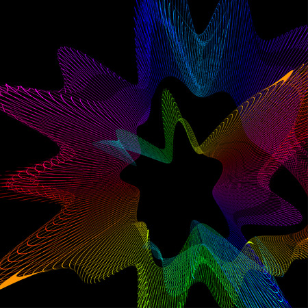 abstract wireframe distortions composition with motion effectのイラスト素材