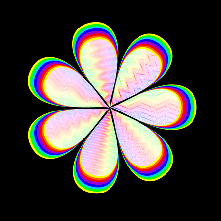 stylized flower, vector composition with spectrum colorsのイラスト素材