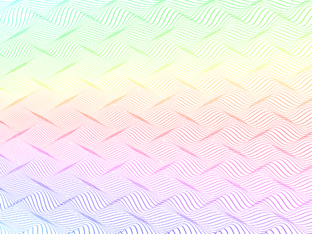abstract colorful wireframe distortions, vector rhythmic compositionのイラスト素材