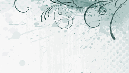 Wide format floral grunge background. Vector without gradient with transparency. Place for text. Nature ecology theme. Background for presentation. Digitally wallpaper.のイラスト素材