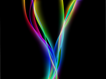 Vector waves. EPS10 with transparency and mesh. Abstract background with blurred lines.のイラスト素材