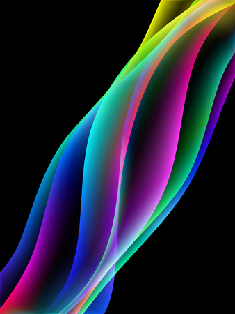 Vector waves. EPS10 with transparency and mesh. Abstract composition with curve lines. Blurred lines for relax themes background. Background with copy space. Place for text. Border linesのイラスト素材