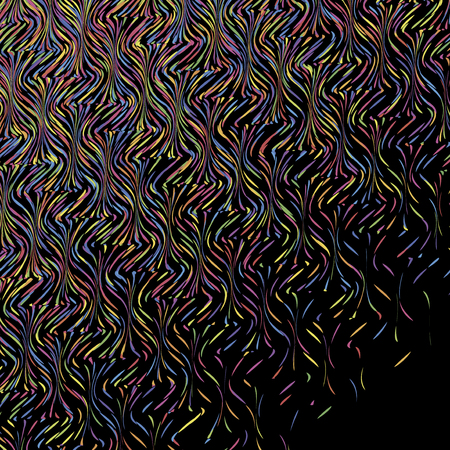 Abstract background, optical illusion of gradient effect. Stipple effect. Rhythmic colorful noise particles. Grain textureのイラスト素材