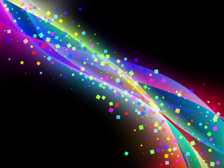Vector waves. EPS10 with transparency and mesh. Abstract composition with curve lines. Blurred lines for relax themes background. Background with copy space. Place for text. Border linesのイラスト素材