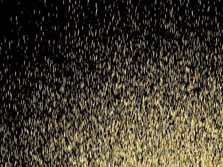 Abstract background, optical illusion of gradient effect. Stipple effect. Mosaic abstract composition. Rhythmic yellow tiles. Decorative shapes. Golden particles. Grain textureのイラスト素材