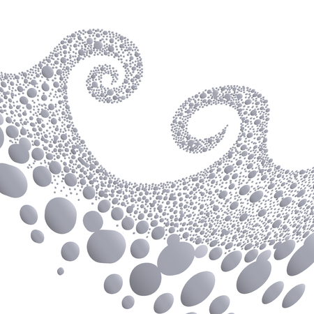 beautiful vector geometric composition, unusual dotted techniqueのイラスト素材