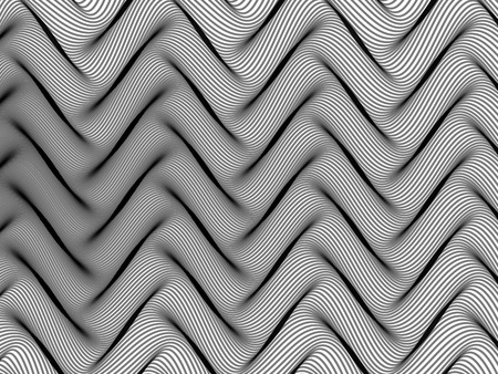Abstract striped background. Rhythmic colorful lines. EPS10 with transparency. Grey background. Abstract composition with curve lines. Abstract 3d effect. Illusion of three dimensional surface.のイラスト素材