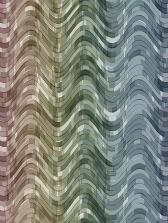 Abstract striped background. Rectangles tiles with wavy distortion. Mosaic abstract composition. Rhythmic colorful rectangle tiles. EPS10 with transparency. Decorative shapes. Abstract backgroundのイラスト素材