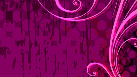 Wide format floral grunge background. Vector EPS10 without gradient with transparency. Place for text. Summer or spring theme. Background for presentation. Digitally wallpaper. 16 : 9のイラスト素材