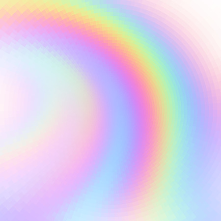Abstract holographic colors composition with squares. Optical illusion of blur effect. Place for text. Vector EPS10 background for presentation, flyer, poster. Digitally wallpaper.のイラスト素材