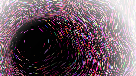 Wide format abstract background, optical illusion of gradient effect. Stipple effect. Rhythmic noise particles. Grain texture. Full HD wallpaper with colorful strokes. Vector EPS10 with transparencyのイラスト素材