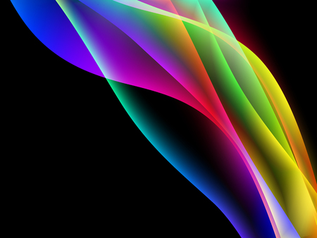 Vector waves. EPS10 with transparency and mesh. Abstract composition with curve lines. Blurred lines for relax themes background. Background with copy space. Place for text. Border linesのイラスト素材