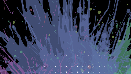 Wide format abstract grunge background. Vector EPS10 without gradient with transparency. Place for text. Paint splashes theme. Background for presentation, business card. Digitally wallpaper. 16 : 9のイラスト素材