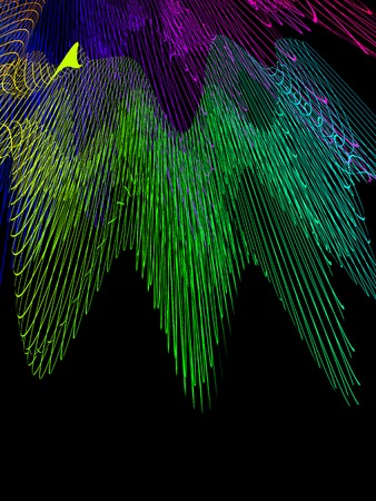 abstract wireframe distortions, vector composition with motion effectのイラスト素材