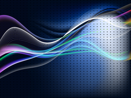 energetic waves, EPS10 with transparency and meshのイラスト素材