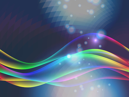 Vector waves. EPS10 with transparency and mesh. Abstract composition with curve lines. Blurred lines for relax themes background. Background with copy space. Place for text. Border linesのイラスト素材